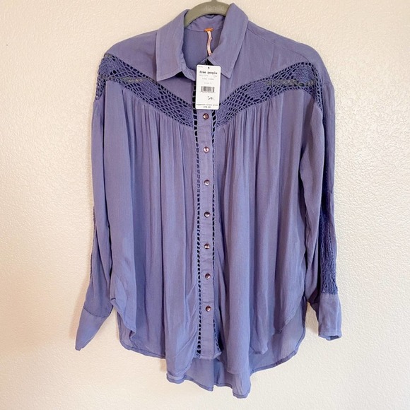 NWT Free People Western Button Down Top Shirt - Picture 2 of 9
